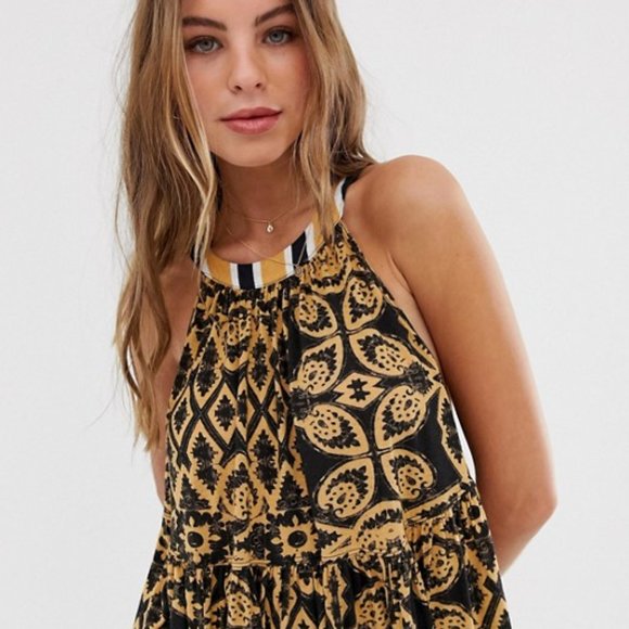 Free People Mimi Tunic - Black & Gold - Picture 7 of 11